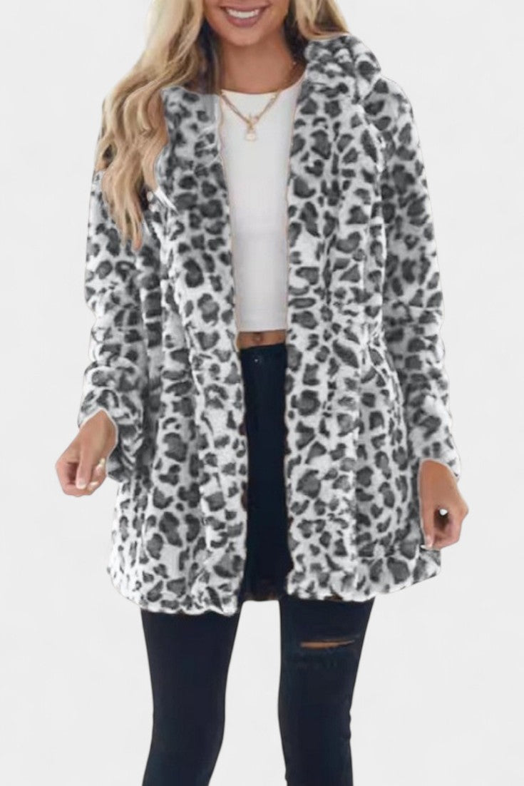 Nadine | Plush Longline Hooded Coat