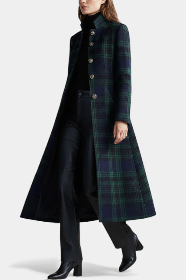 Susannah | Elegant Plaid Midi Coat