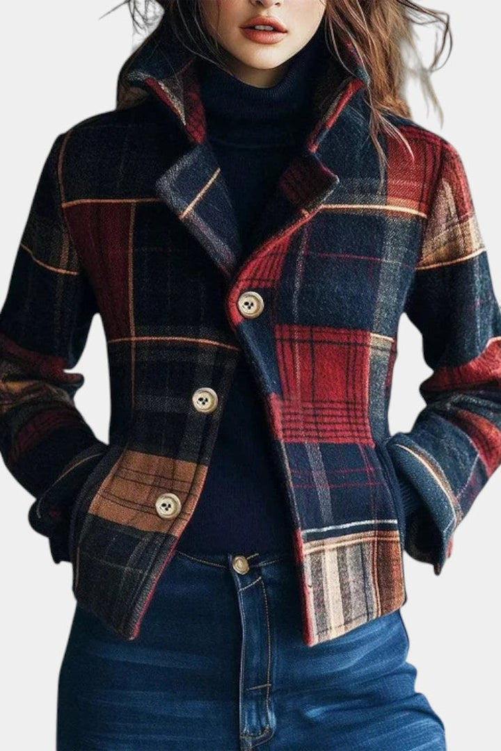 Emma | Timeless Checked Cropped Jacket