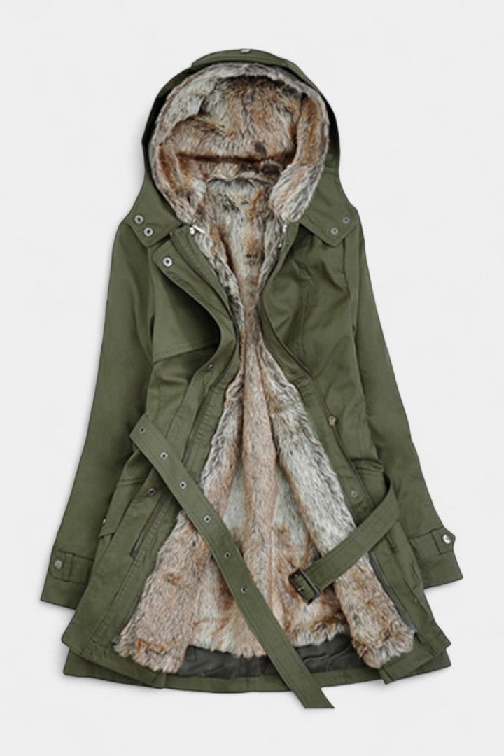 Alice | Hooded Belted Long Parka