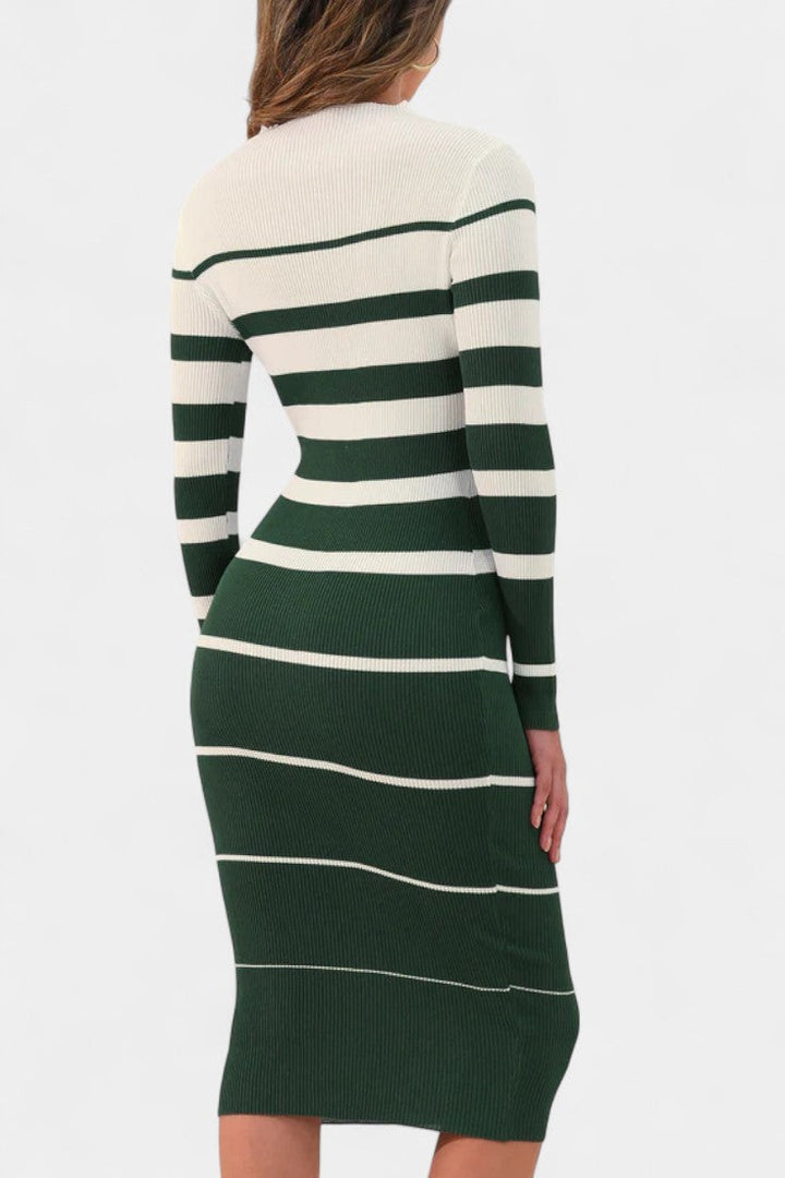 Esme | Striped Bodycon Midi Dress
