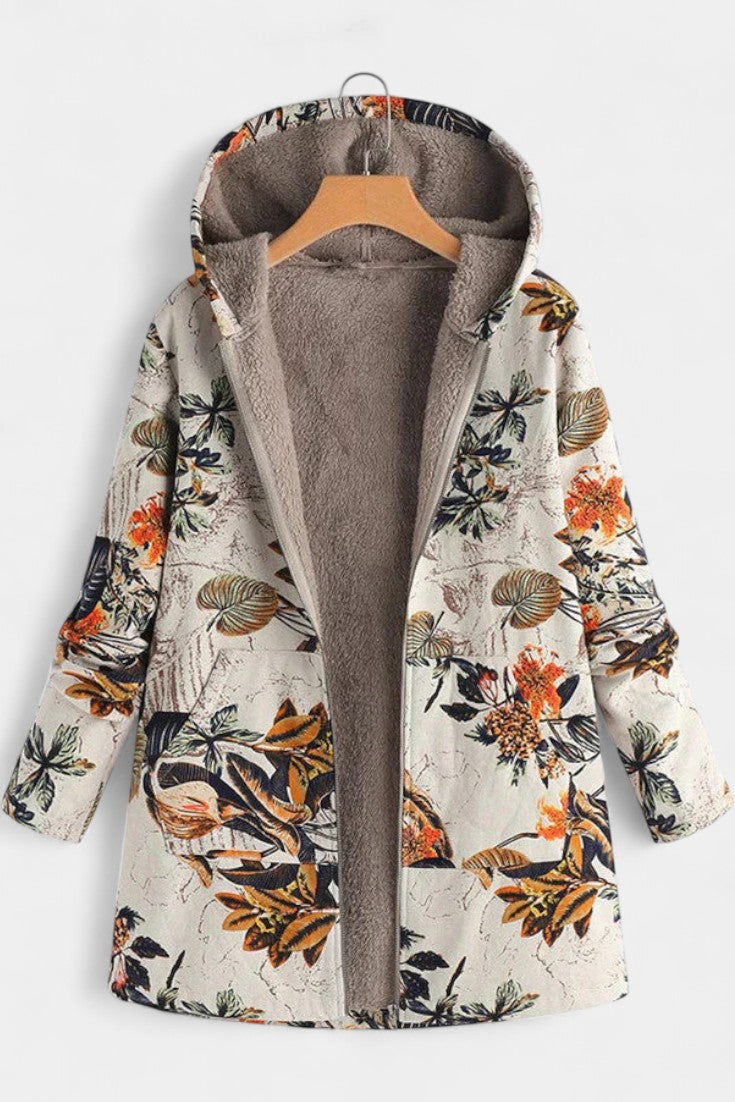 Prudence | Cosy Hooded Patchwork Coat