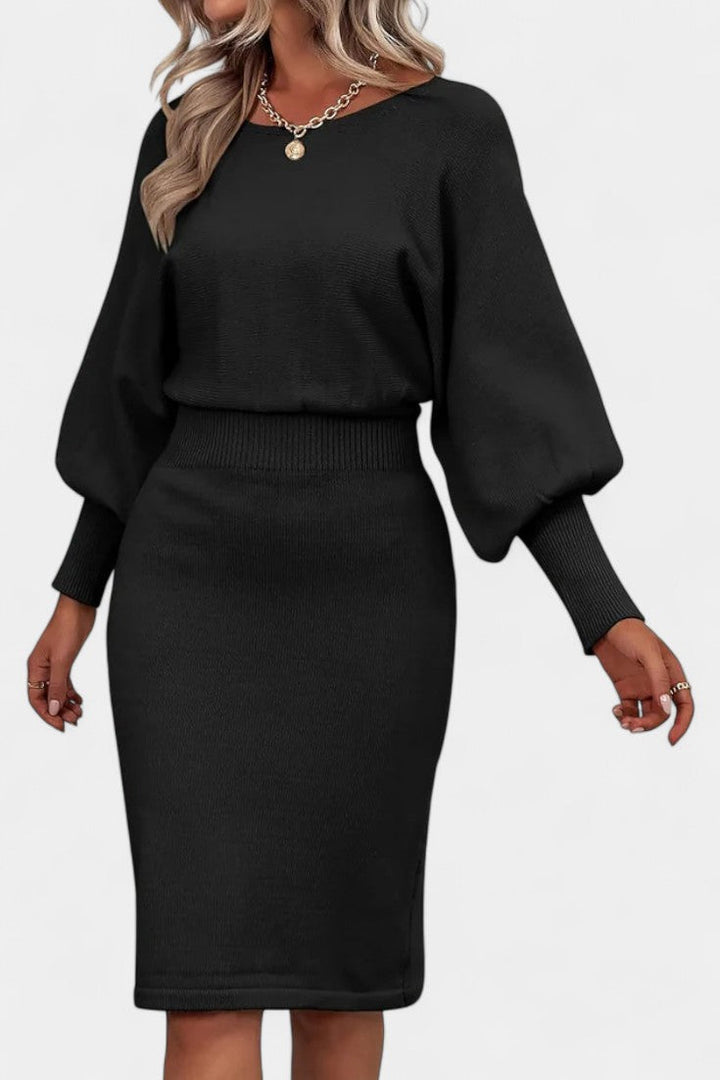 Jocelyn | Fitted Long-Sleeve Midi Dress