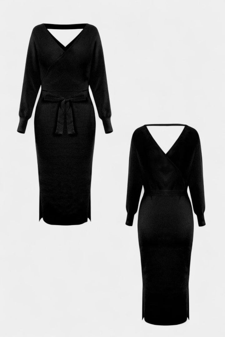 Elowen | Backless Wrap Midi Dress