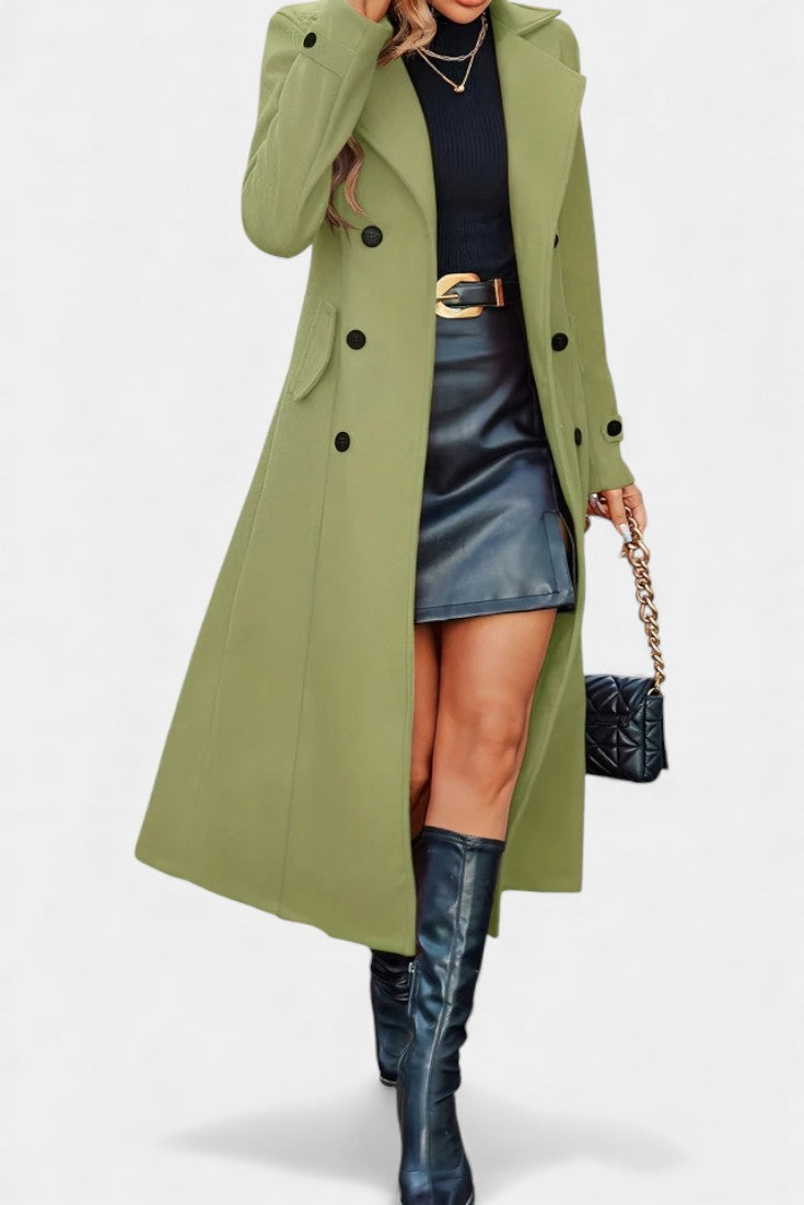Philippa | Tailored Double-Breasted Long Coat