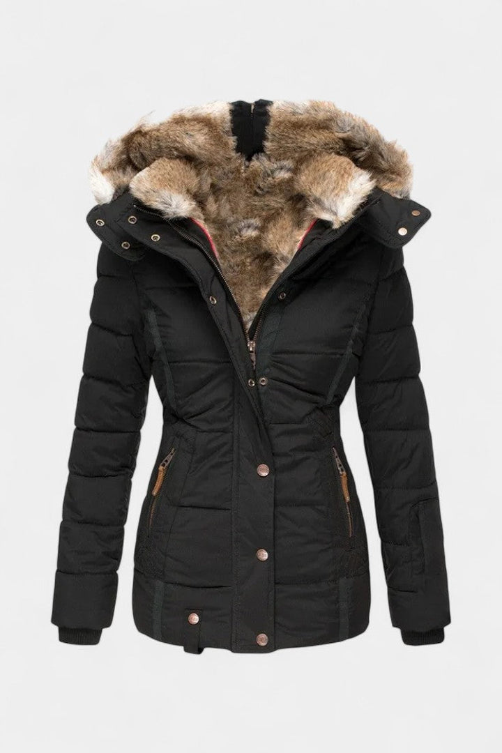 Giselle | Hooded Quilted Winter Jacket