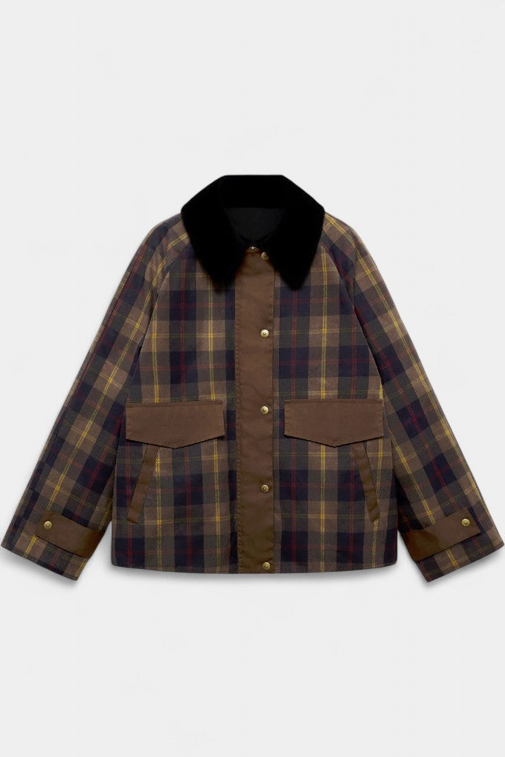 Winona | Timeless Checked Jacket with Contrasting Collar