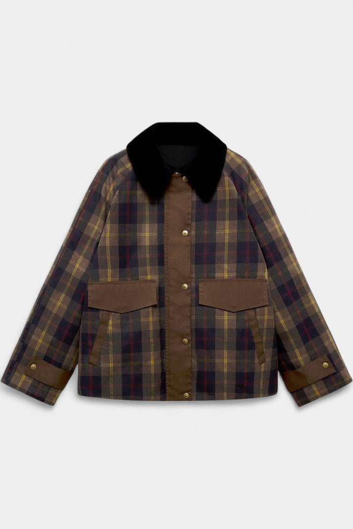 Winona | Timeless Checked Jacket with Contrasting Collar