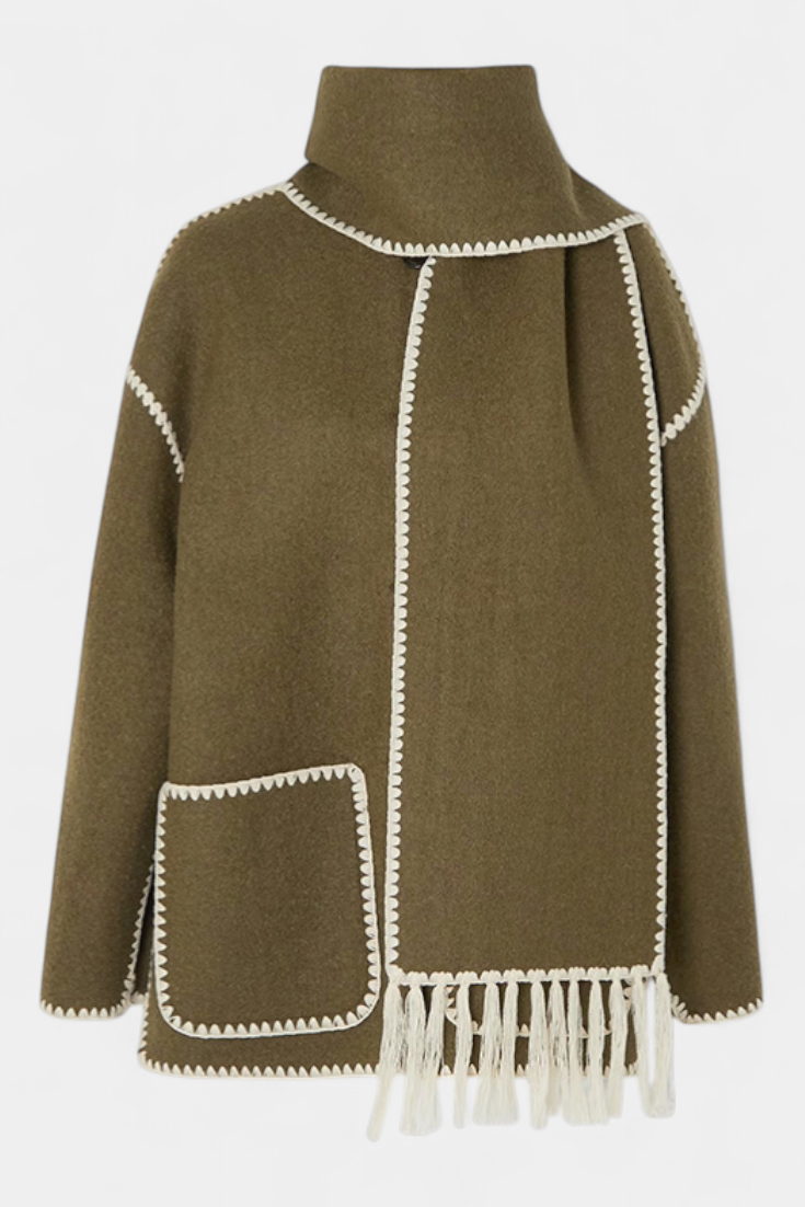 Aurelie | Scarf-Collar Wrap Coat