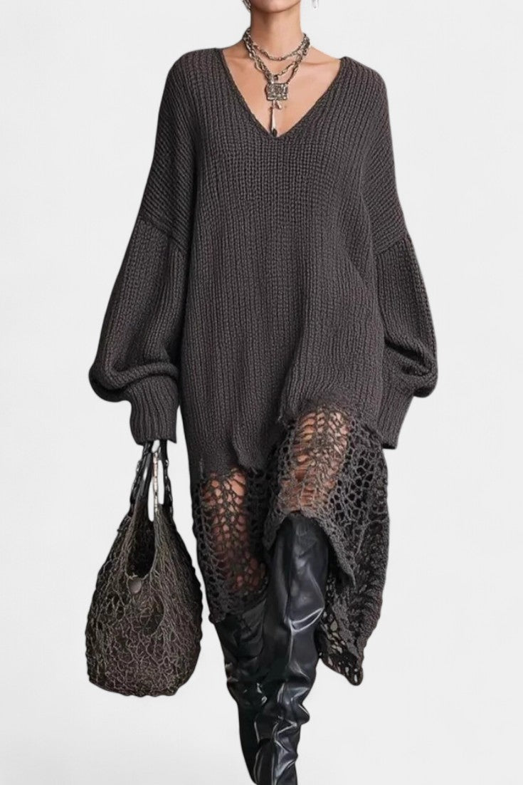 Fern | Relaxed Open-Weave Knit Dress