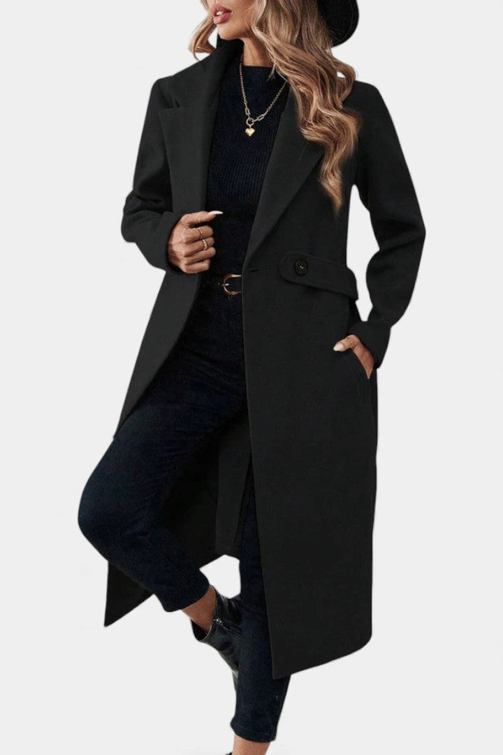 Rowena | Belted Double-Breasted Long Coat