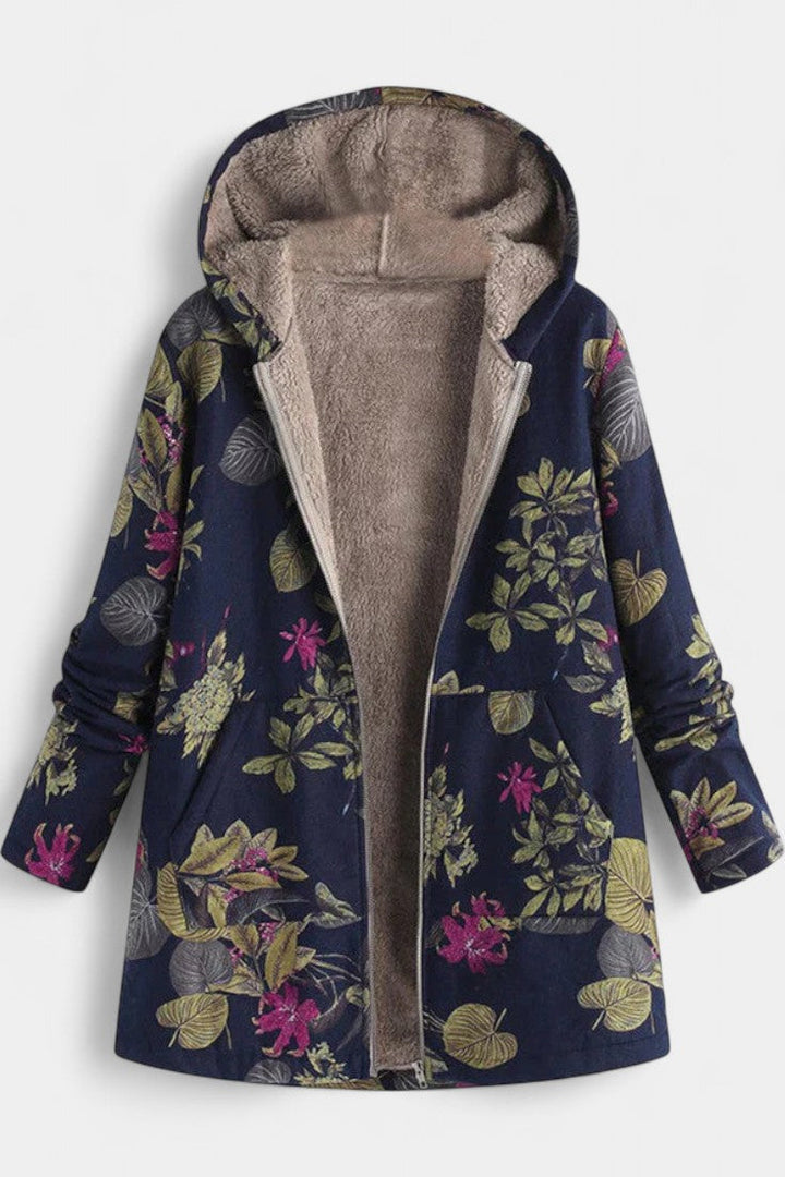 Prudence | Cosy Hooded Patchwork Coat
