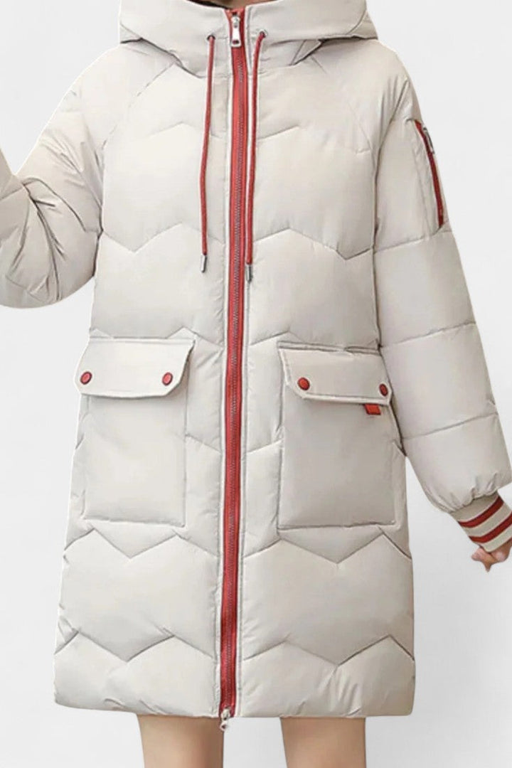 Annika | Hooded Longline Quilted Coat