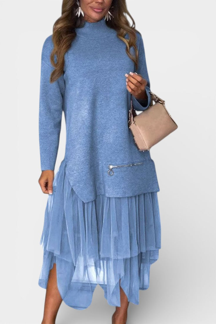 Florence | Layered Tulle-Hem Dress