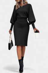Jocelyn | Fitted Long-Sleeve Midi Dress