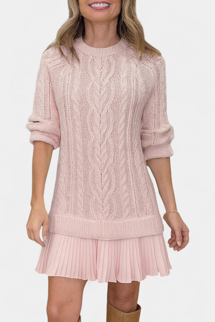 Georgiana | Cable-Knit Jumper Dress