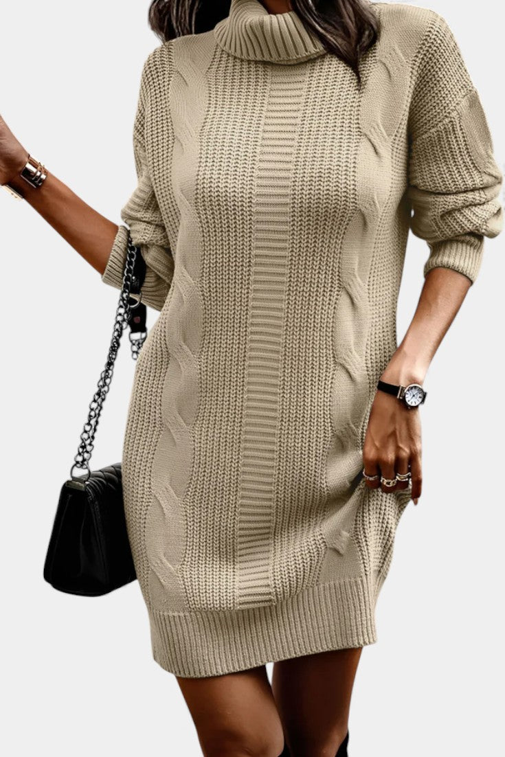 Grace | Roll Neck Knitted Dress