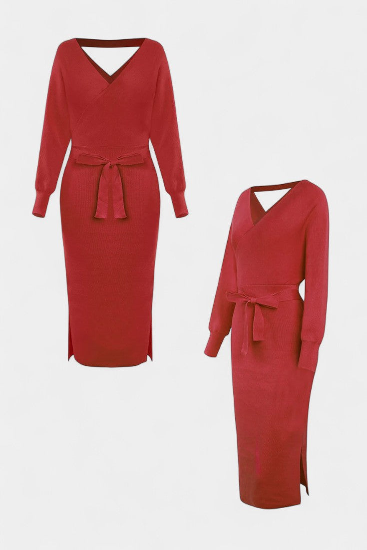 Everly | Wrap-Back Midi Dress