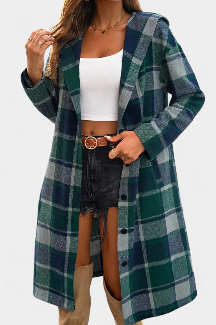 Odile | Hooded Check Jacket