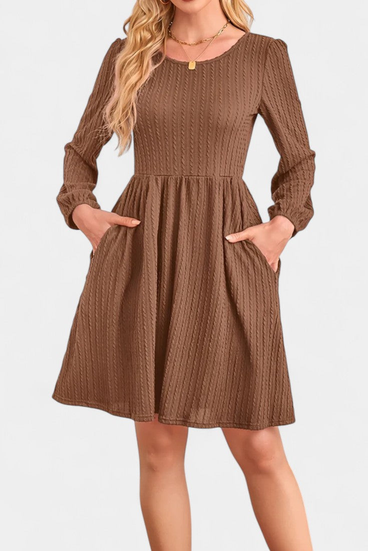 Emily | Textured A-Line Dress