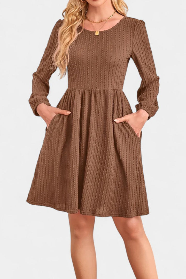 Emily | Textured A-Line Dress