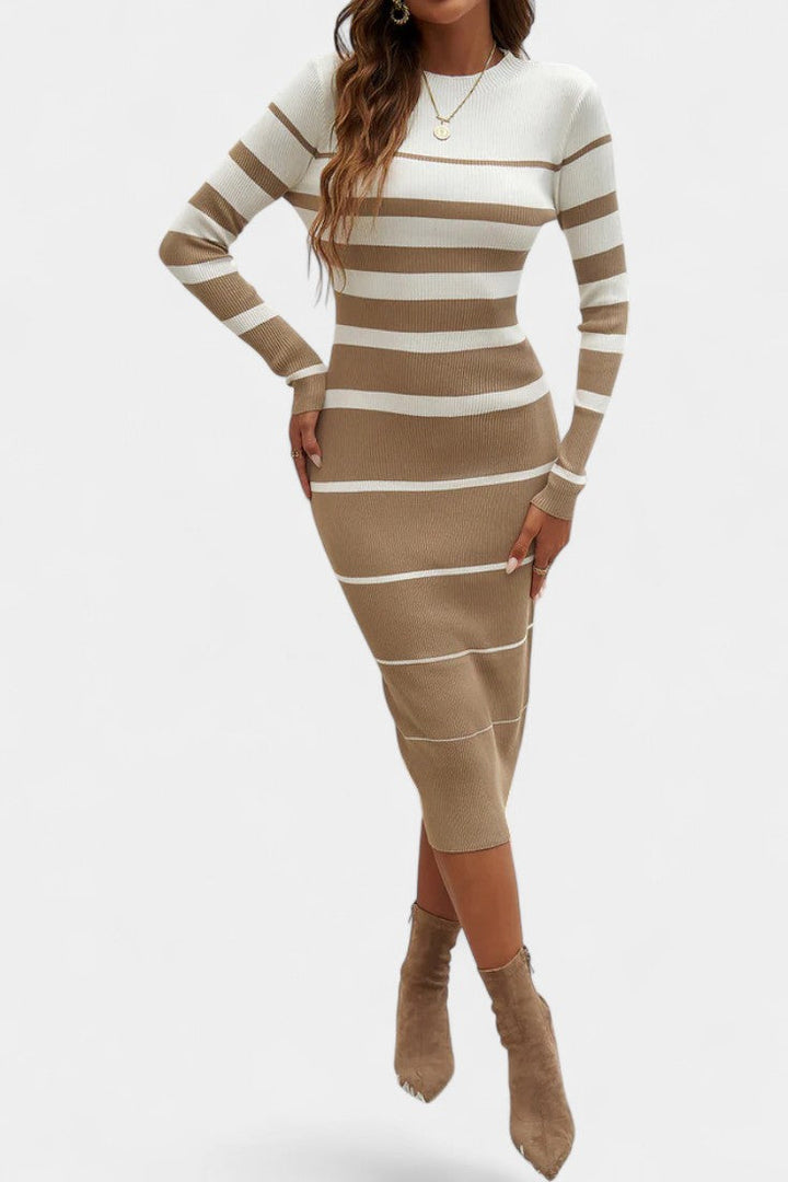 Esme | Striped Bodycon Midi Dress