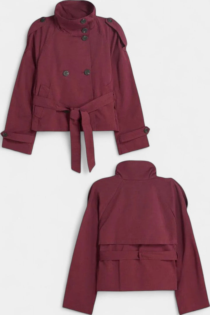 Vivien | High-Collar Belted Trench Coat