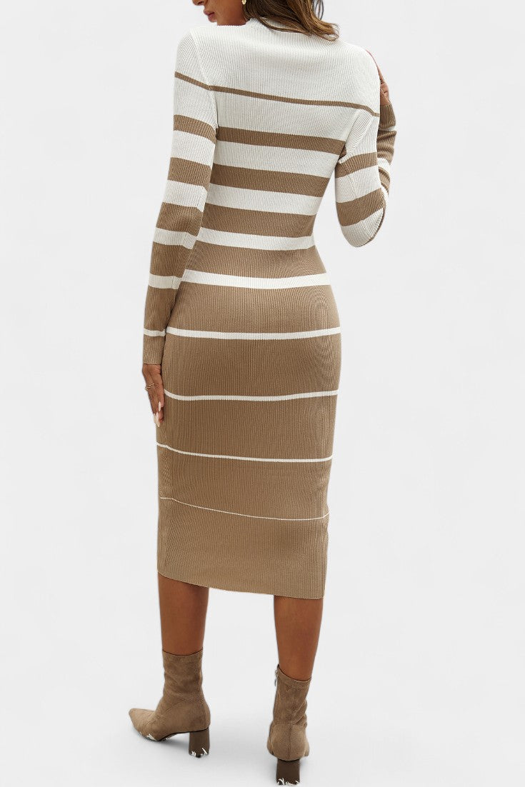 Esme | Striped Bodycon Midi Dress