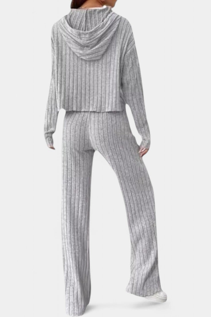 Callista | Ribbed Hooded Two-Piece Set