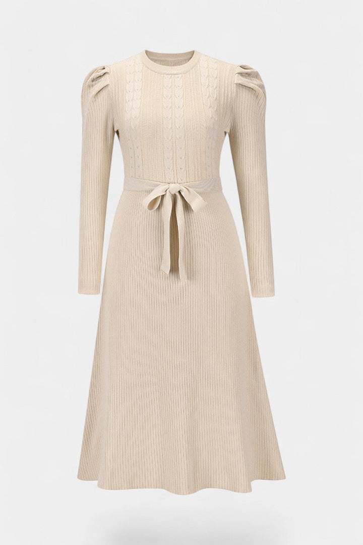 Emmeline | Belted A-Line Midi Dress