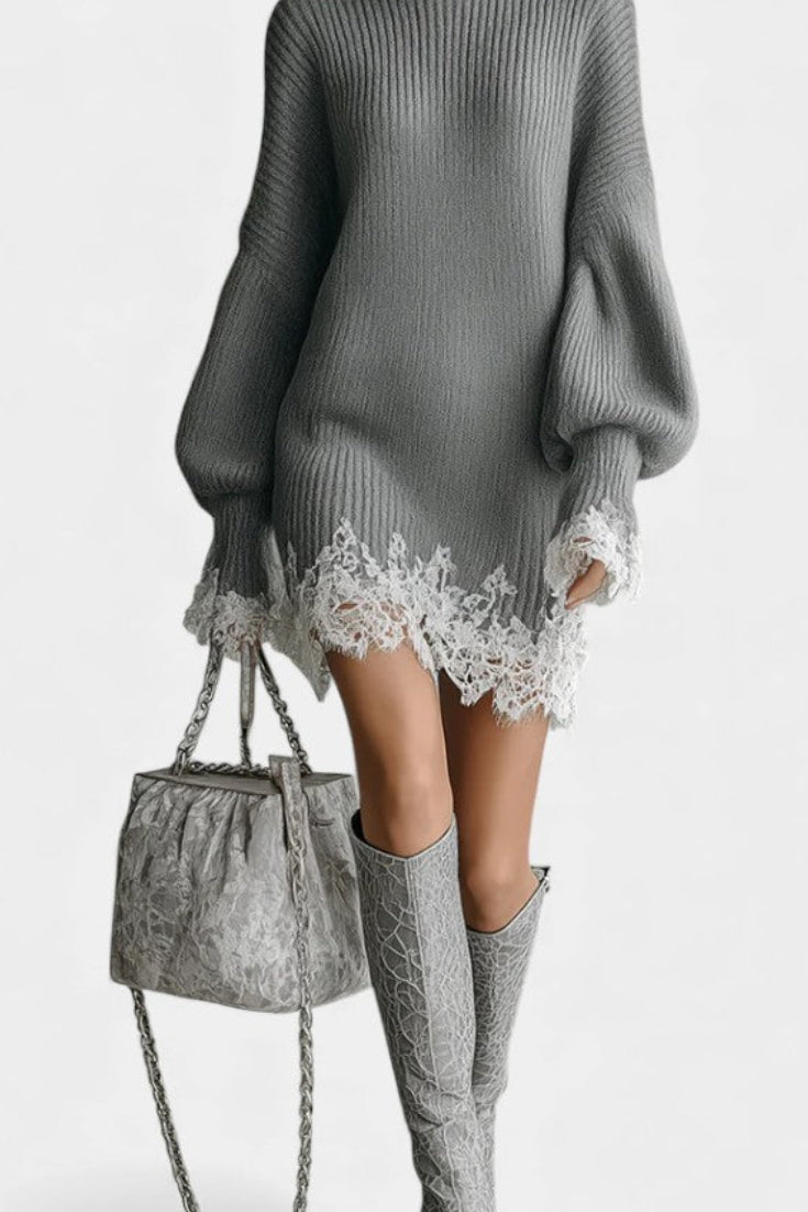Livia | Turtleneck Knit Mini Dress