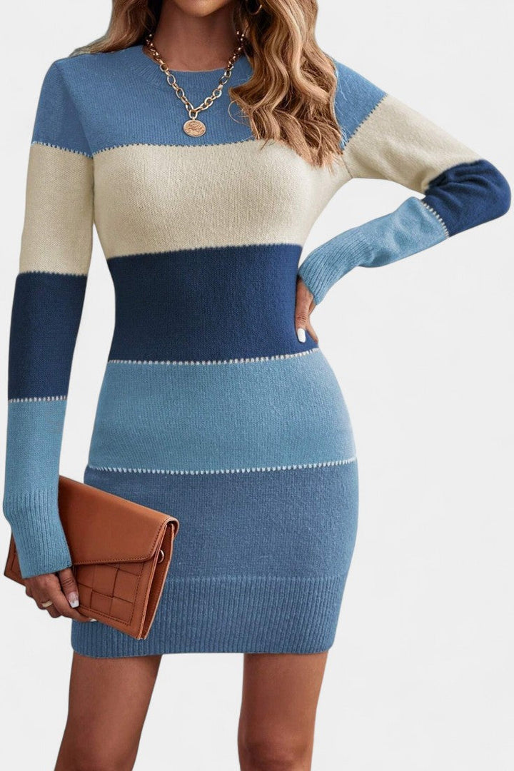 Mabel | Colour-Block Knit Dress
