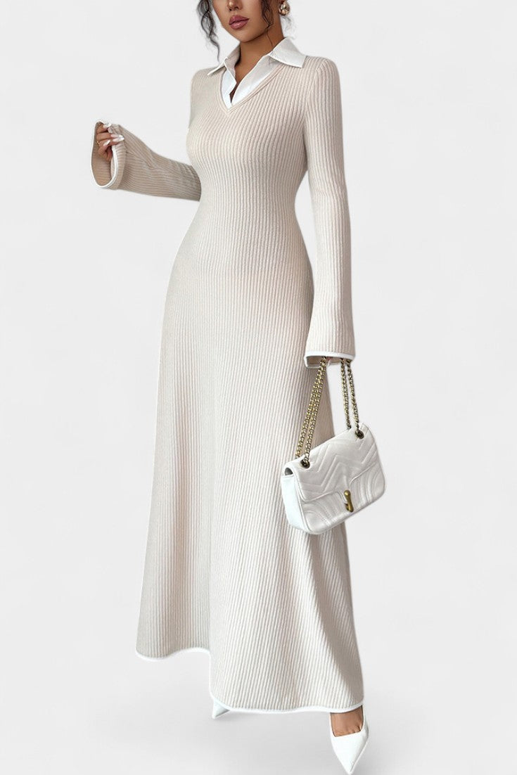 Estelle | Collared A-Line Maxi Dress