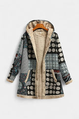 Prudence | Cosy Hooded Patchwork Coat