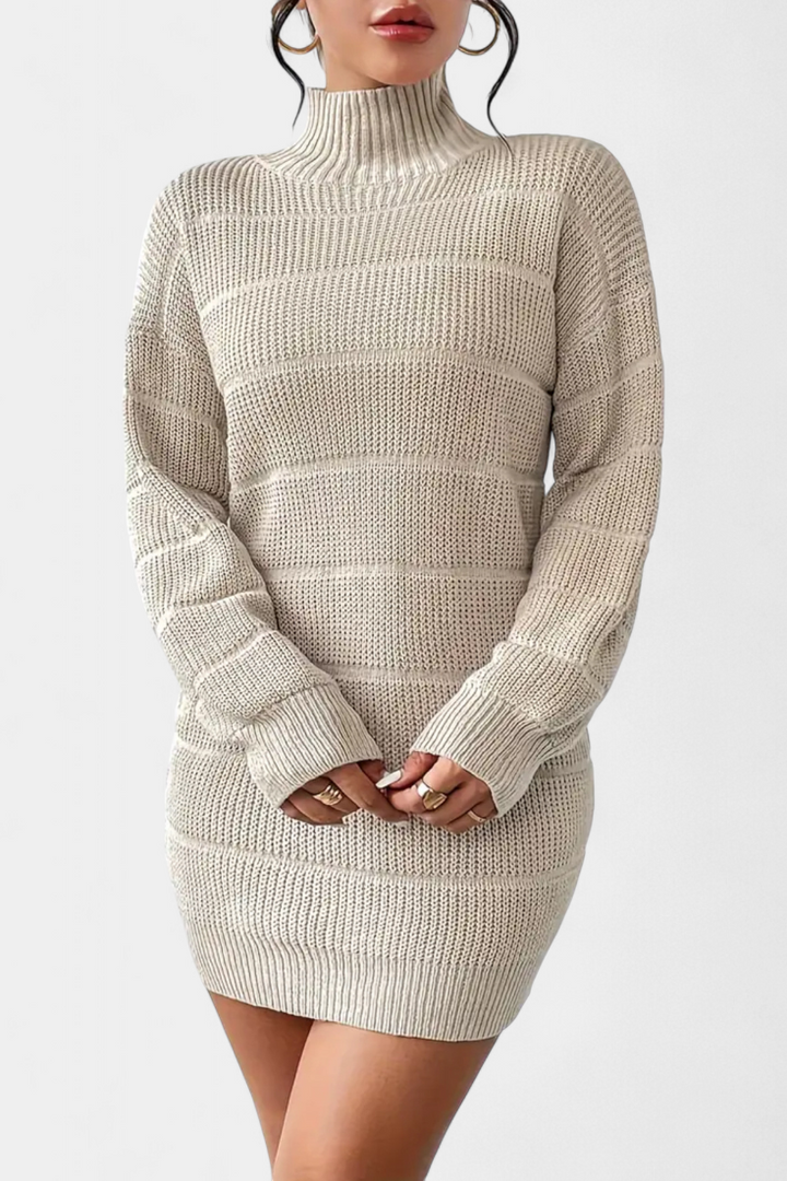 Evangeline | Ribbed Turtleneck Mini Dress