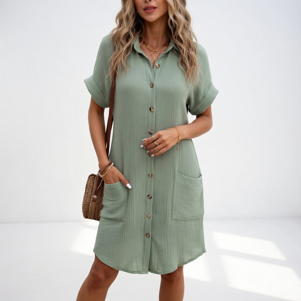 Marissa | Relaxed Button-Front Shirt Dress