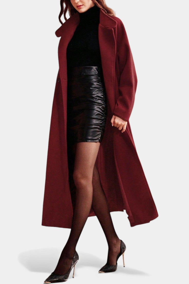 Lenora | Belted Long Wrap Coat
