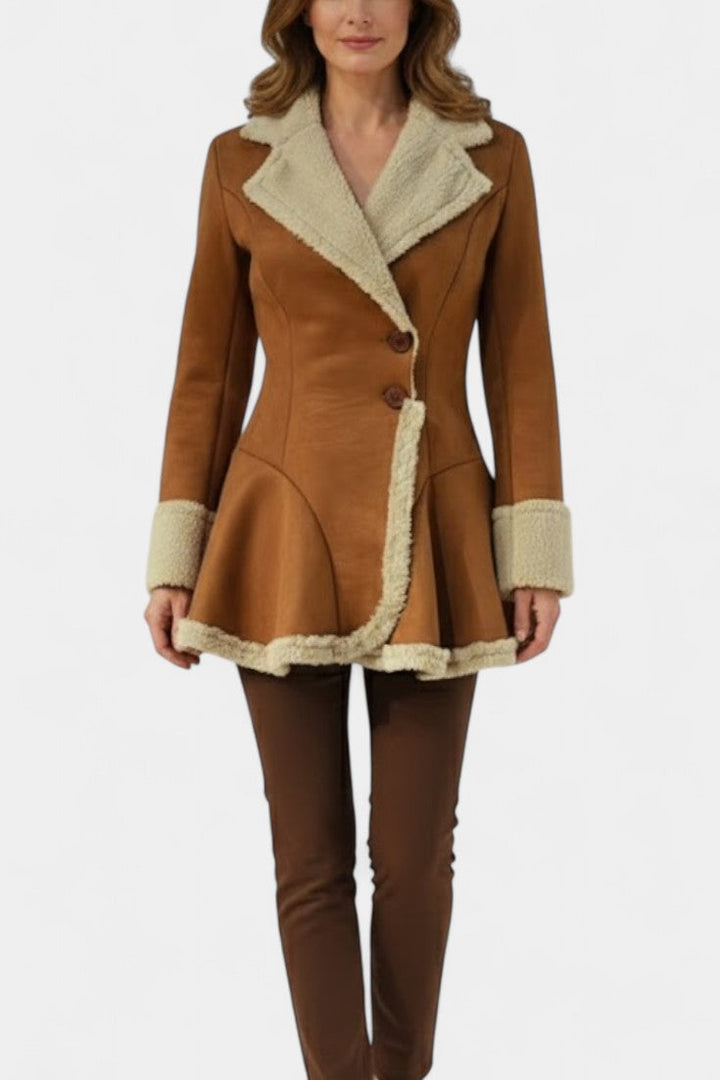 Roselyn | Soft-Trimmed Flared Coat