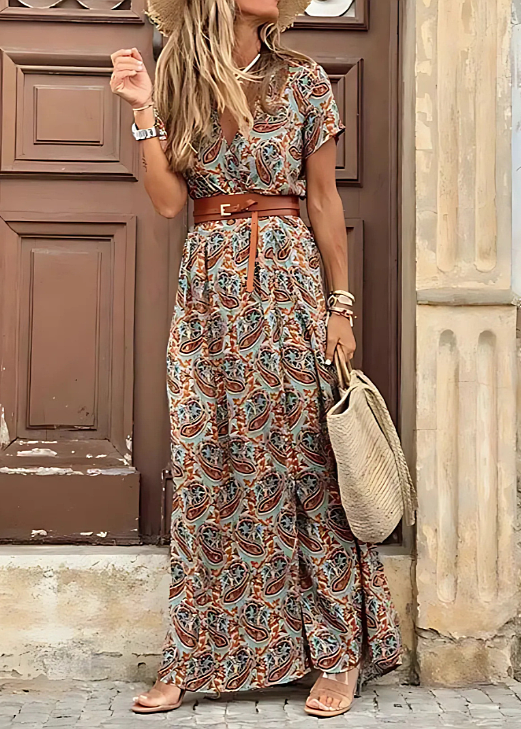 Maisie | Floral Belted Maxi Dress