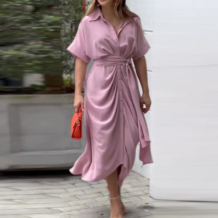 Patricia | Elegant Belted Shirt Dress