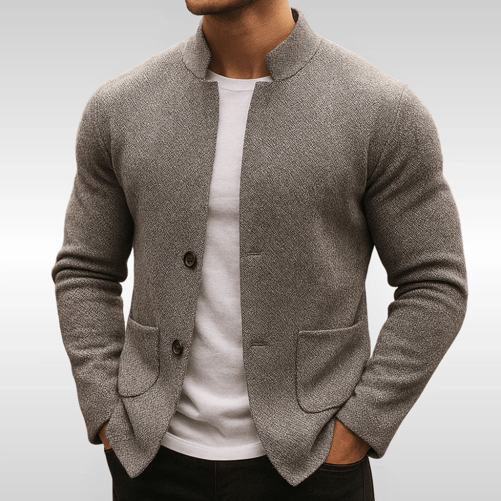 Grayson | Refined Textured Pocket Cardigan