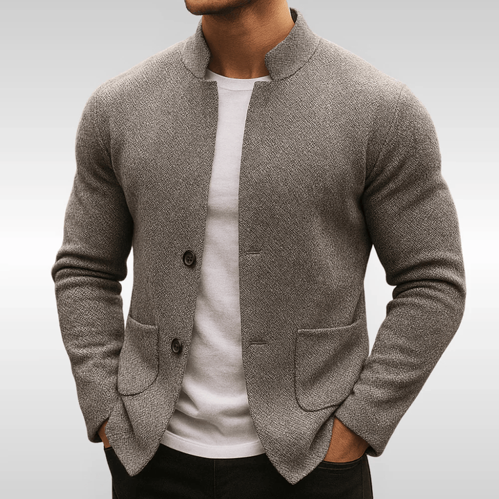 Grayson | Refined Textured Pocket Cardigan