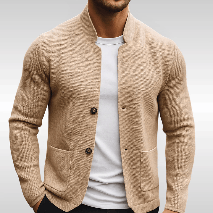 Grayson | Refined Textured Pocket Cardigan