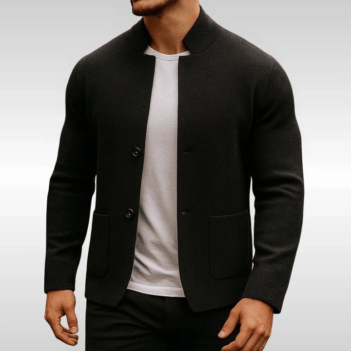 Grayson | Refined Textured Pocket Cardigan