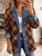 Lenora | Plaid Contrast Jacket