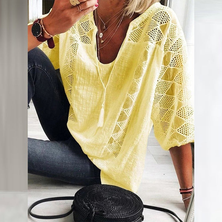 Gloria | Openwork Boho Blouse