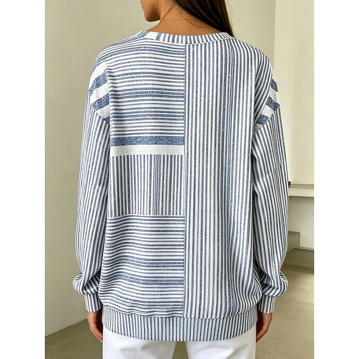 Anneliese | Striped Crew Neck Sweatshirt