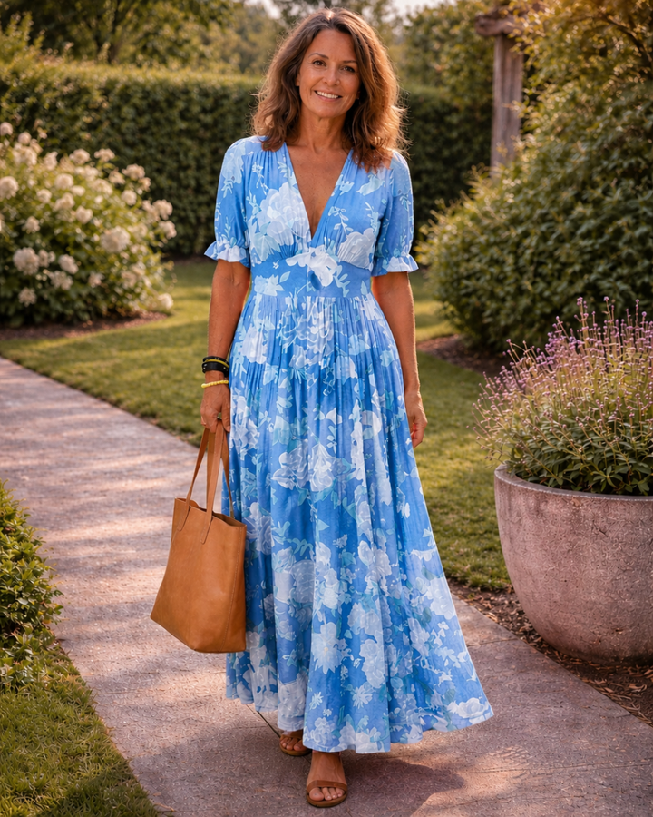 Hadley | Floral V-Neck Maxi Dress
