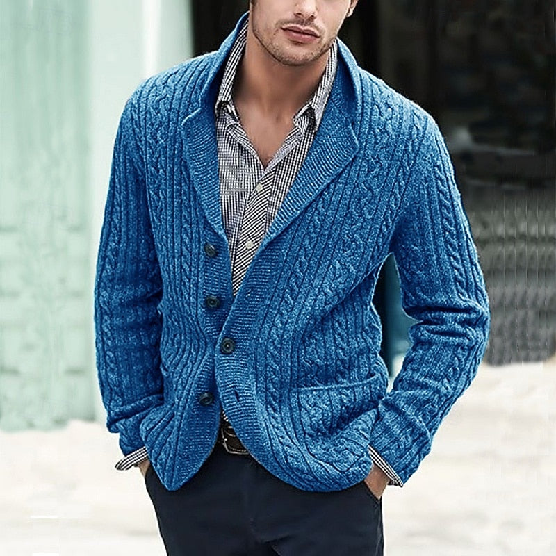 Desmond | Cable-Knit Lapel Cardigan