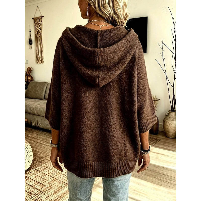 Sarah | Hooded Open-Front Cardigan